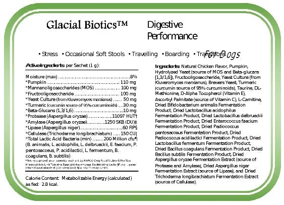 Digestive Performance | GI Support for Active Dogs Glacial Biotics