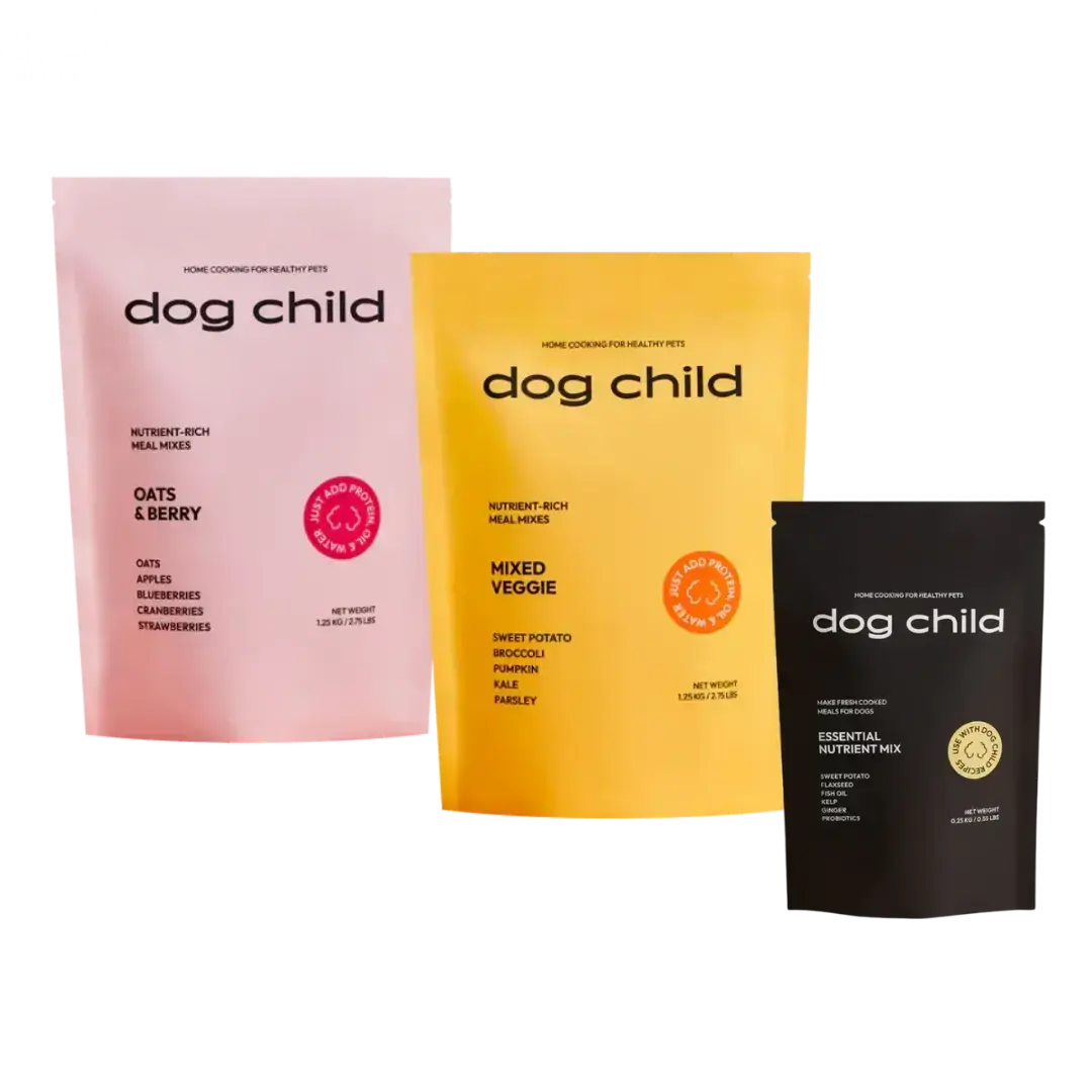 Cooking 101 Bundle Meal Mixes + Essential Nutrient Mix Dog Child